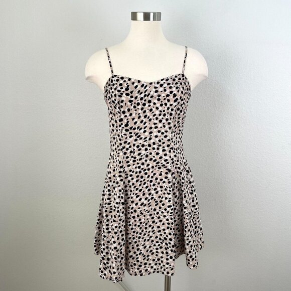 & Other Stories Womens 4 Fit & Flare Animal Print Mini Tank Dress Sleeveless - Picture 1 of 9